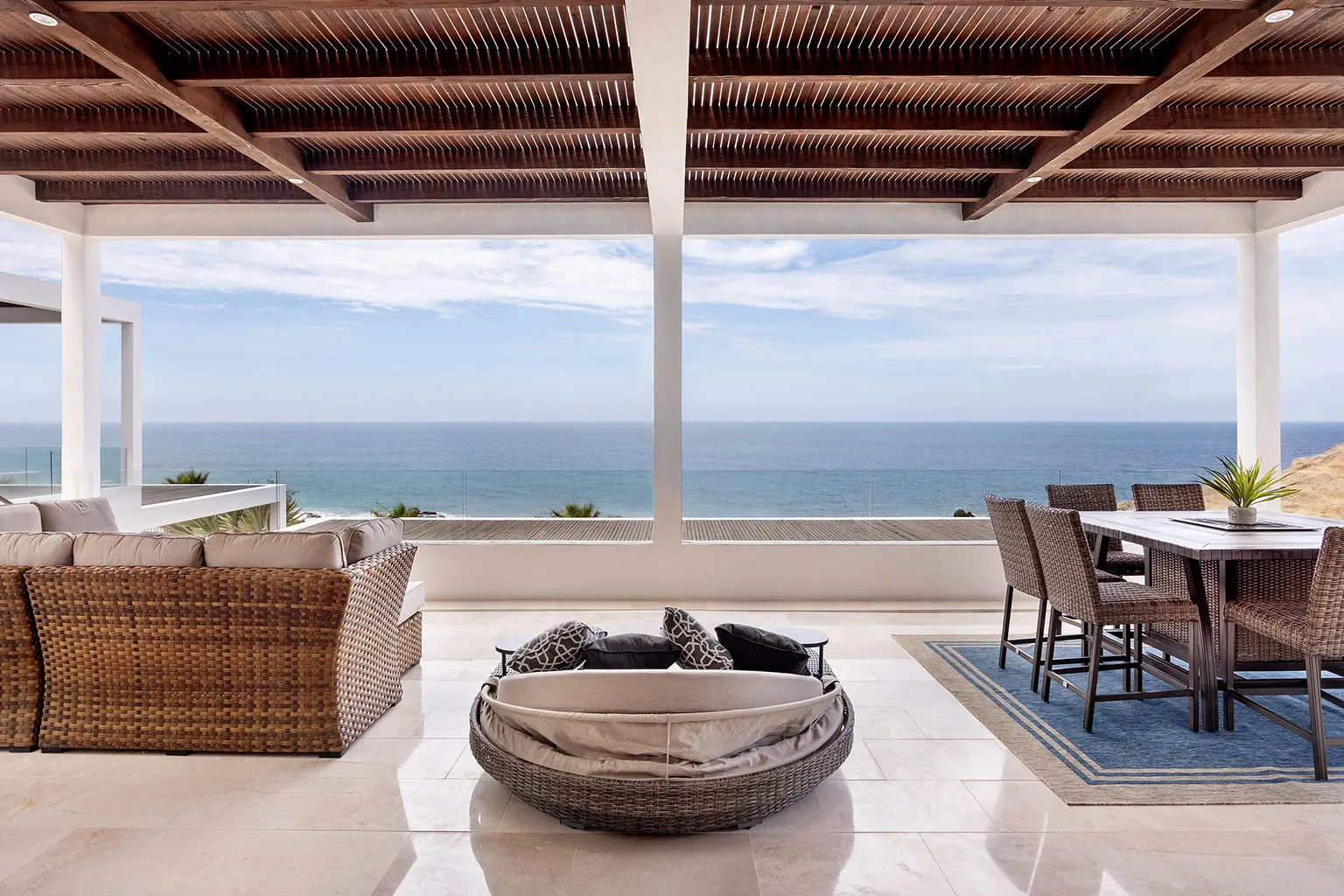 Luxury-Vacation-Rentals-Baja-California-Sur-2 - Luxury vacation rental terrace with ocean views at The Cove at Cerritos, Baja California Sur